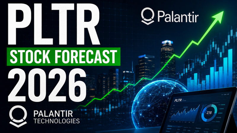 PLTR Stock Forecast 2026 showing Palantir stock price prediction and AI growth outlook