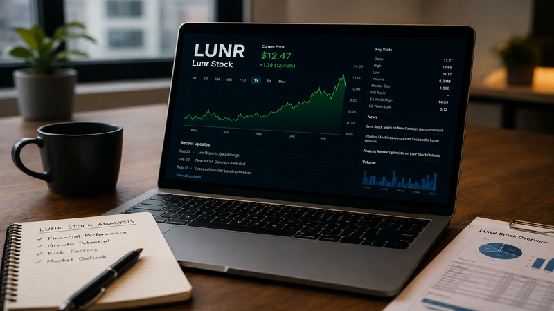 Lunr Stock market analysis dashboard